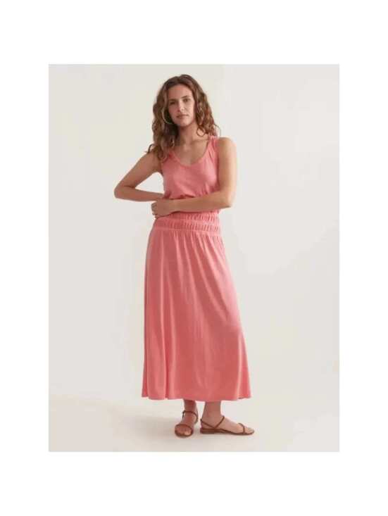 Marine Layer Dresses & Skirts - Marine Layer Womens Juliet Slub Maxi Dress Sleeveless Hibiscus Pink Size XL